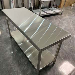 Table de travail en acier inoxydable pour cuisine extérieure, garage, usage domestique, restaurant, mobilier de cuisine - Product Image 3