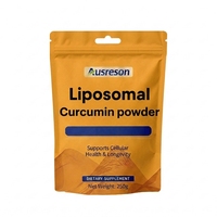 Ausreson Poudre de Curcumine Liposomale, Extrait de Racine de Curcuma, Compléments Alimentaires, Pur, Biologique, Naturel, 70% Curcumine Liposomale en Poudre