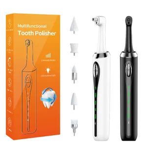 Electric Tooth Polisher Household Teeth Whitening Kit with Multifunctional 5 Brush Heads for Complete Dental Care