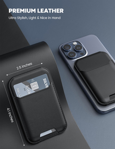 Siêu mỏng da từ điện thoại di động chủ <span class=keywords><strong>Wallet</strong></span> RFID chặn chủ thẻ tín dụng tùy biến từ ví điện thoại - Product Image 3