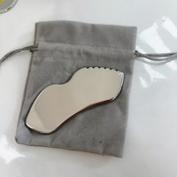 للبيع بالجملة من الفولاذ المقاوم للصدأ Gua Sha تدليك كشط الوجه شعار مخصص معدن الفولاذ المقاوم للصدأ GuaSha