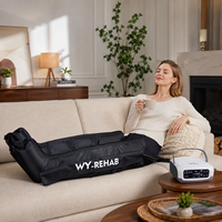 Appareil de thérapie par compression d'air VU à 4 chambres, bottes de récupération séquentielles portables pour usage domestique, pour la circulation sanguine des jambes