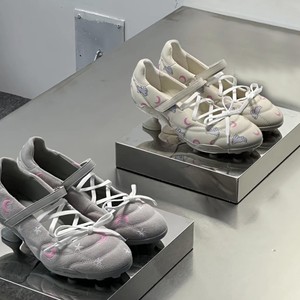 Zapatos de Tacón Alto Estilo Mary <span class=keywords><strong>Jane</strong></span> con Estampado de Estrellas y Lunas, con Cordones, Diseño de Bloques de Color y Lazo para Mujer - Product Image 1