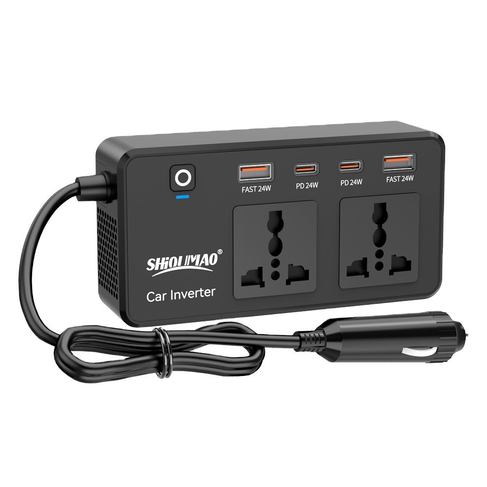 SHiOUMAO Professional Manufacturing Car Usb Adapter Car Inverter 12V 220V Notebook Mobile Charger Car Power Inverter