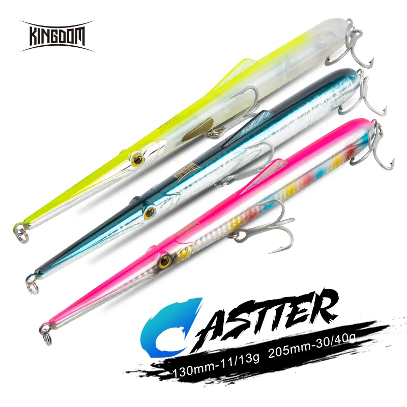 Kingdom 2024 new design pencil fishing lure long casting hard plastic 130mm/11g floating pencil fishing lure for saltwater