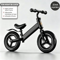 Vélo d'équilibre pour enfants en acier léger, 12 pouces, roues en mousse, sans pédales, vitesse unique, pour l'apprentissage de l'équilibre des tout-petits, livraison rapide, prix usine