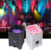 6x18W RGBWAUV batterie sans fil Uplight 108W lumière de scène pour DJ mariages DMX512 Mode de contrôle