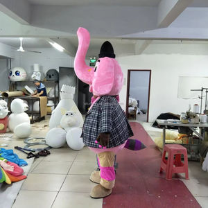 Efun quantité minimale de commande 1 pièce Costume de mascotte éléphant <span class=keywords><strong>rose</strong></span> taille adulte personnalisé Costume de mascotte animal en peluche à vendre - Product Image 2
