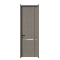 Pintu walnut solid interior berbingkai kayu solid kualitas tinggi, pintu rumah dengan bingkai