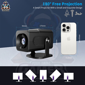 Mini <span class=keywords><strong>projecteur</strong></span> portable, rotation à 180°, WiFi6, écran 150 pouces, 720P, batterie intégrée, console de jeu de poche, compatible avec la maison - Product Image 6