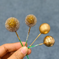 Dekorasi Kue Ulang Tahun dan Perayaan Pernikahan 20/potong Set dengan Bola Busa Efek Pasir Kaca Warna-warni