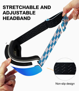 स्की गोगल्स हटाने योग्य स्पंज ध्रुवीकृत दर्पण लेंस चुंबकीय स्नोबोर्ड चश्मा गूगल ओग बर्फ खेल आईवियर कस्टम लोगो - Product Image 3