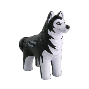 Wolfgeformter Stressball individuelles Logo Spielzeugkugel Pu-Schaum Wolf-Stressball - Product Image 3