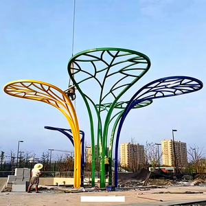 Sculpture circulaire abstraite personnalisée en acier inoxydable de grande taille, miroir, art urbain extérieur, décoration de jardin, paysage, ornement animalier cerf - Product Image 5