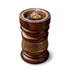 Quemador de Incienso Árabe Portátil de Madera, Soporte para Incienso Bakhoor, para Fragancia de Oud, Uso en el Hogar, Viajes y Colecciones de Regalos - Product Image 1