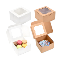 Boîtes en papier personnalisées pour emballage de gâteaux, beignets, tartes aux œufs et pâtisseries avec fenêtre – Vente en gros