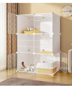 Cuccia per Gatti a Tre Strati All'ingrosso, Villa per Gatti con Ampio Spazio e Divisori, Gabbia Lusso Moderna Regolabile con Vassoio - Product Image 5