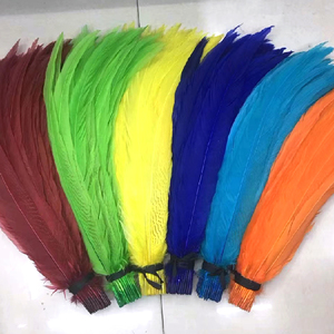 Fábrica al por mayor DIY plata faisán cola <span class=keywords><strong>carnaval</strong></span> sombreros accesorios Natural teñido plata faisán plumas - Product Image 1