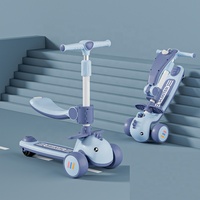 Voitures à pédales pliantes à hauteur réglable pour enfants, trottinettes électriques avec pédale, trottinettes pliables