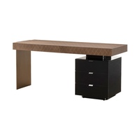 DAZOOHOME Bureau Moderne Minimaliste de Luxe Léger en MDF avec Surface en Panneau Artificiel, Table de Maquillage pour Étudiant, Bureau d'Ordinateur avec Rangement