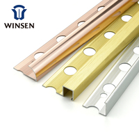 Profilé d'angle en alliage d'aluminium de haute qualité, moderne, en forme de L, pour carrelage, protection des bords, étanche, L-115