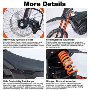 Moto Elettrica da Cross 48V 60V 72V <span class=keywords><strong>Mini</strong></span> Moto Elettrica da Cross per Adulti con Basso MOQ Personalizzabile - Product Image 6