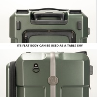 Valise de voyage mobile à plateau plat avec pochette amovible pour affaires