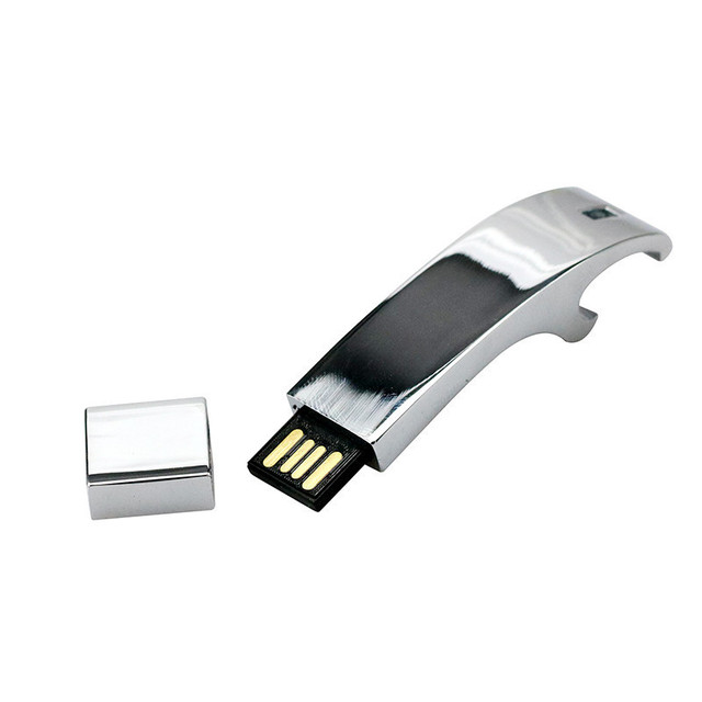 Metal Pen Drive Bottle Opener USB Flash Drive 128GB 64GB 32GB 16GB 8GB 4GB Flash Memory Pendrive USB 2.0 Memory Stick Flash Disk