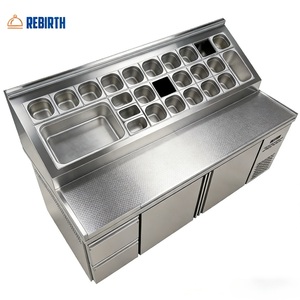 Frigorifero Commerciale Grande Capacità per Preparazione Pizza, Stazione di Lavoro in Acciaio Inox, Frigorifero per Sandwich e Insalate con <span class=keywords><strong>Cassetti</strong></span> - Product Image 2
