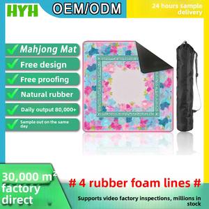 Tapis de jeu de <span class=keywords><strong>Mahjong</strong></span> en tissu, inodore, silencieux, antidérapant, pour cartes à jouer, design personnalisable, spécial export - Product Image 3