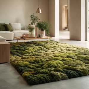 Tapis de luxe en laine à motif abstrait de haute qualité doux tufté à la main noir taille personnalisée pour la maison salon ou Hall-A - Product Image 1