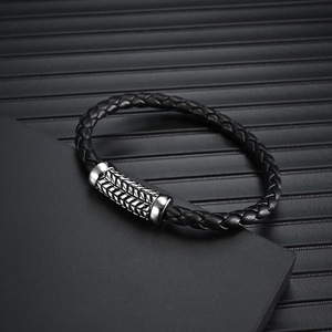 Nouveau bracelet noir personnalisé en fonte rétro, bracelet tissé fait à la main, usine sans intermédiaires pour gagner la différence de prix - Product Image 2