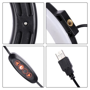 Anneau lumineux LED de studio de 6 pouces, dimmable, froid et chaud, pour appareil photo, téléphone, vidéo, lampe avec trépieds, anneau lumineux de table pour <span class=keywords><strong>Canon</strong></span> - Product Image 3