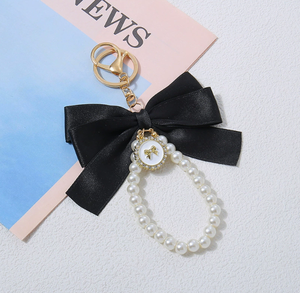 New Large Pearl <b>Bow</b> Keychain Pendant Accessories Headphone Cover Bag Decoration - Product Image 6