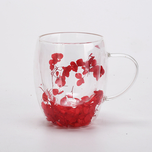 Tasses à café, thé et lait en verre à double paroi en forme de sapin de Noël - Product Image 4