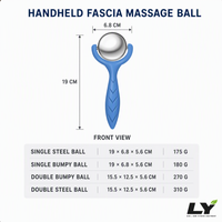Balle de massage ABS avec poignée, rouleau manuel pour la relaxation musculaire, outil de libération des fascias pour le dos, le cou, les jambes, à domicile