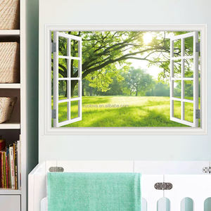 Giardino <span class=keywords><strong>foresta</strong></span> paesaggio pittura di simulazione adesivi <span class=keywords><strong>murali</strong></span> soggiorno decorazione balcone carta da parati autoadesiva adesivi <span class=keywords><strong>murali</strong></span> - Product Image 3