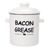 Ceramic Bacon Grease Container Keeper with Strainer, Frying Oil Storage  Can, Tur