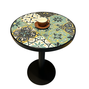 Arredamento Commerciale per Bistrot, <span class=keywords><strong>Tavolo</strong></span> con Piano in Piastrelle per Caffetteria, Pasticceria, Ristorante Moderno, Fast Food, <span class=keywords><strong>Cucina</strong></span>, con <span class=keywords><strong>Sedie</strong></span> - Product Image 2