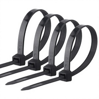 Attaches-câbles en nylon 66 autobloquants RCR, 4,8 mm x 200 mm, CE ROHS REACH, résistants aux UV, usage industriel, noir/jaune/rouge, en sachets