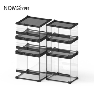 Nouveau <span class=keywords><strong>terrarium</strong></span> en verre de réservoir de forêt tropicale à double porte en verre populaire <span class=keywords><strong>pour</strong></span> reptiles serpents geckos - Product Image 4