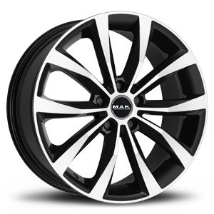 Rines de Aleación para Automóvil de Pasajeros Wolf Black MIRROR 680, Índice de Carga 6.5J16 Et35 5X112 CB76, MAK F6560WFBM35W - Product Image 1