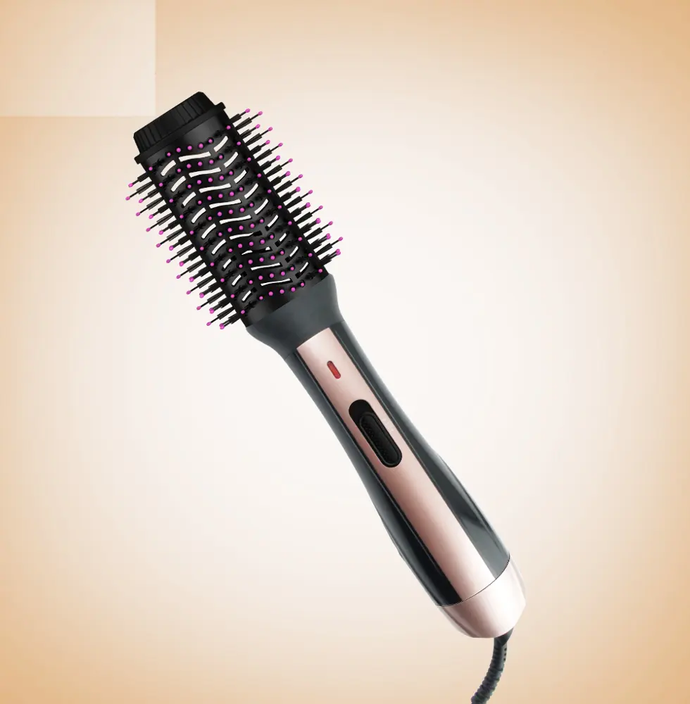 Hair Brush Private Label Flat Iron Hot Air Electric Comb, One Step Hair Dryer Fast Hair Straightener Brush Hot Air Brush