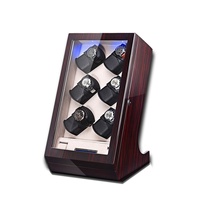 Eonluxe Boîte de rangement et de présentation pour montres mécaniques à remontage automatique, 12 emplacements, avec éclairage LED