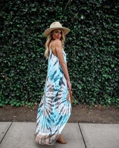 Robe Maxi Femmes cravate mourir Sexy À Dos Croisé Wrap Robes D'été Élégant Club Longue Cami Robe Plissée - Product Image 4