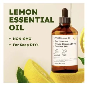 Citroen Etherische Olie-<span class=keywords><strong>4</strong></span> Fl. Oz. -Verse Citroengeur, Geschikt Voor Diffusers, Aromatherapie En Diy Zeep Maken Geur. - Product Image 2