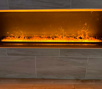 Cheminée électrique LED moderne d'intérieur de 75 cm, insert décoratif, vapeur d'eau 3D multicolore, atomisation, télécommande noire