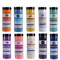 Nouveau paquet multicolore 400g bouteille emballée perles de cire dépilatoire peau sensible haricots de cire dure pour tout le corps