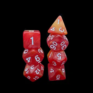 Hot - Selling New 7 Grains Multi - Color Acrylic DND Dice Set