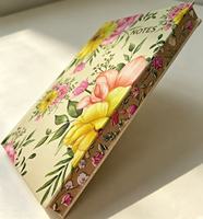 Organisateur/Agenda à Couverture Rigide Cousue sur Mesure, Bords Imprimés en 3D, Motifs Floraux Vibrants, 80 Feuilles, Vente en Gros, OEM, Journal Cadeau